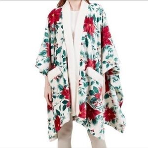 Floral Print Women's Wrap Throw
